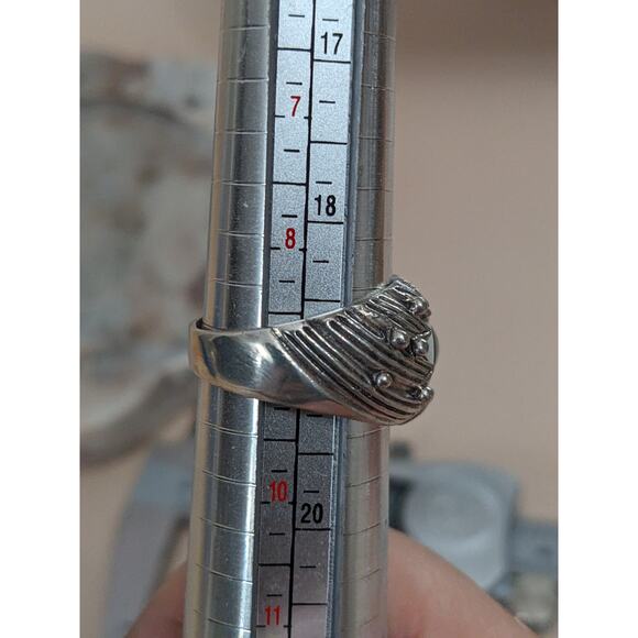 925 Silver with Blue Evil Eye Ring Size 9 - Picture 10 of 12